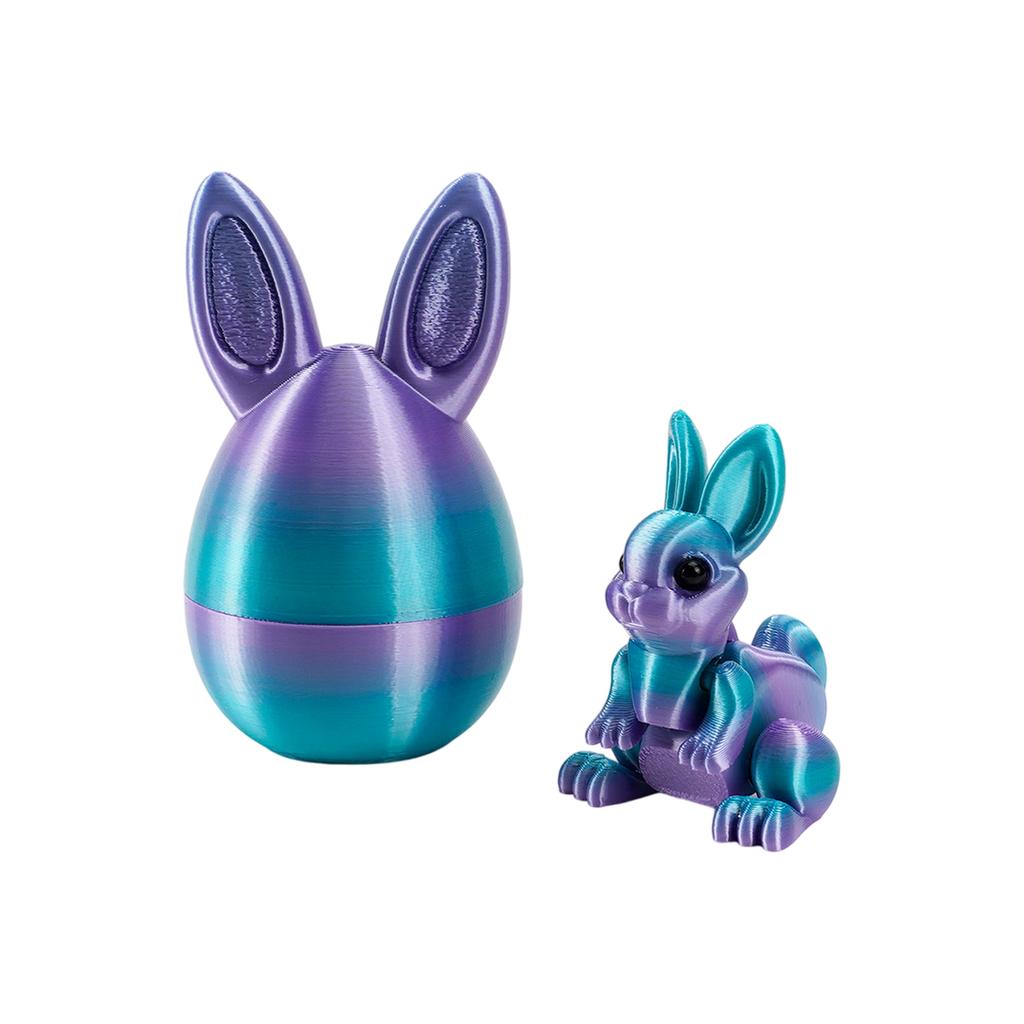 3D Printed Easter Eggs, Including A Bunny, Easter Surprise Bunny Eggs, 3D Printed Animals, Easter Basket Stuffing, Stress-relieving Toy Gifts.4pcs