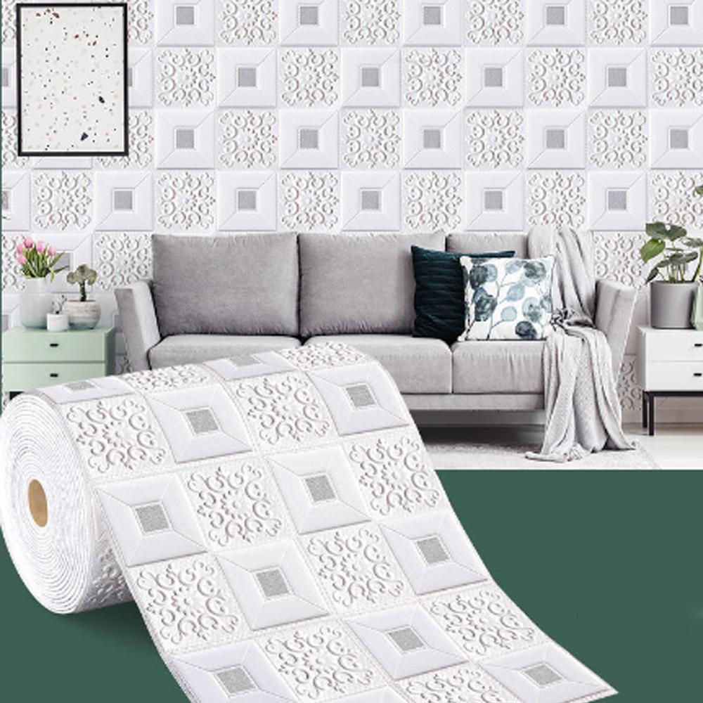 1-10 Stück 70cmx1m 3D Decke Hohe Qualität Wandaufkleber Selbstklebende Schaumpaneel Tapete Schlafzimmer Heimdekoration Wasserdicht