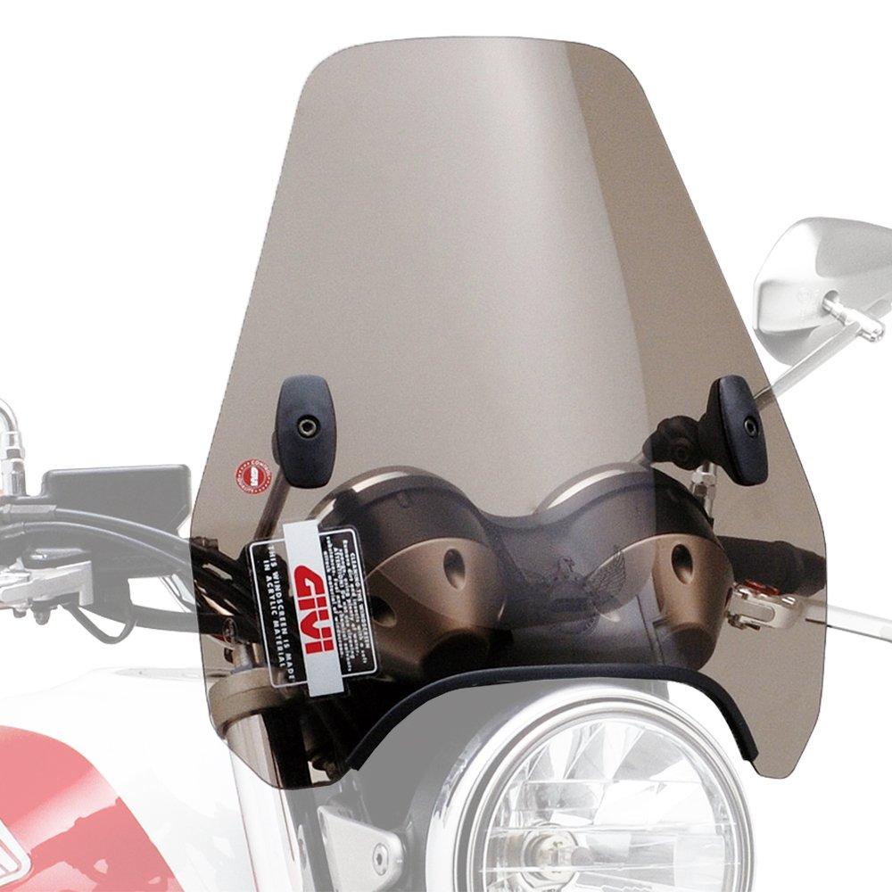 GIVI A601 Medium Universal Fit Handlebar 93973 Windscreen, Brown, (Bar Clamp)