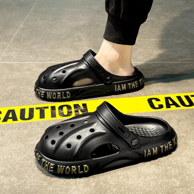 Hole shoes men's summer fashion casual bag head drag sports new garden shoes men's outdoor wear beach shoes men's tide