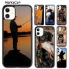 MaiYaCa Hunting Dog and Fishing Man Cute Phone Case For iPhone 17 Air 16 15 Plus 11 12 13 14 Pro Max Coque