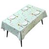 Simple, Small And Fresh Pvc Tablecloth, Waterproof, Oil-Proof And Anti-Scalding Coffee Table Cloth, Wind Tablecloth, Small Daisy Elegant Green