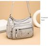 Bolso de Hombro Impermeable de Cuero PU Suave para Mujer Bolso Cruzado Retro Casual Múltiples Bolsillos Gran Capacidad Bolsos Clásicos Versátiles