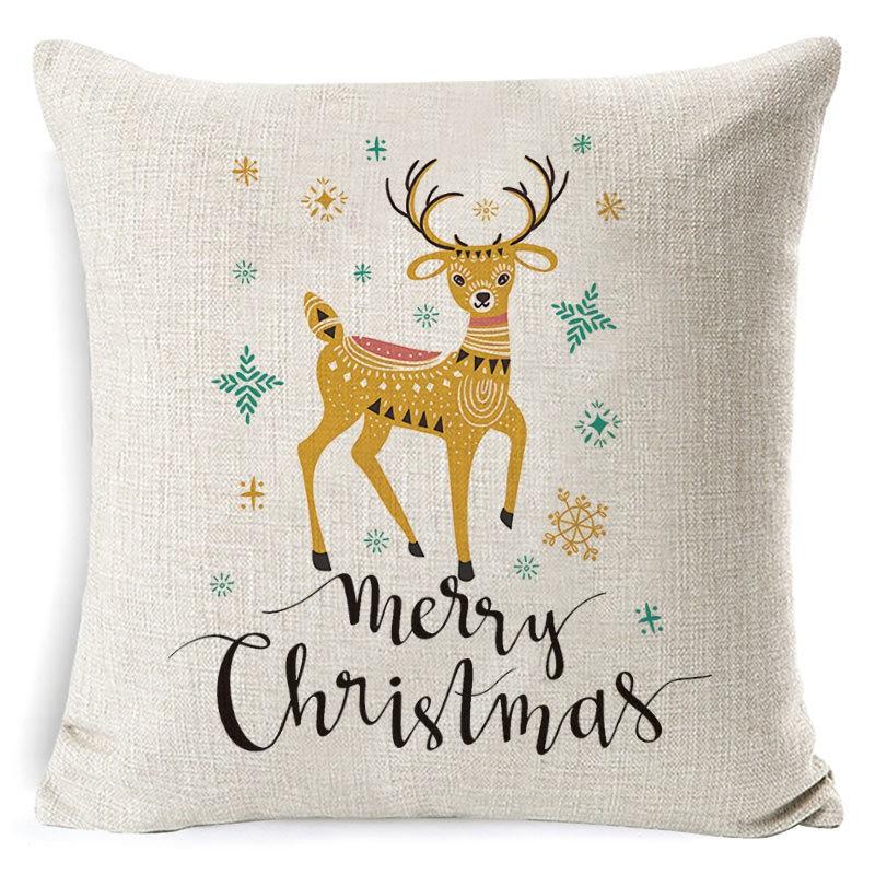 Christmas Pillow, Home Sofa, Linen Cushion Cover, Car Waist Pillow Cover, Children's Pillow Cover