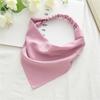 Solid Color Minimalist Hair Scarf Wide Elastic Headband For Women Elegant Back Hanging Headwrap Fashion Hair Accessory