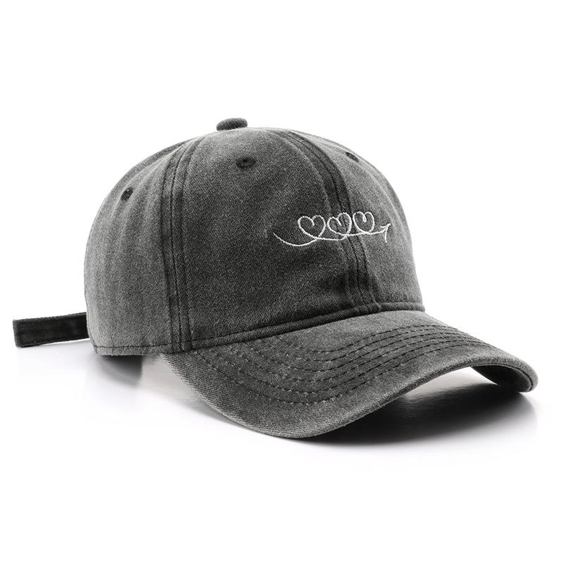 Washed Embroidered Baseball Cap Outdoor Travel Women's Sun Visor Cap