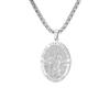LIKGREAT Naszyjnik z wisiorkiem Świętego Krzysztofa dla Mężczyzn Kobiet Ochrona w Podróży Błogosławieństwo Katolski Amulet Prezenty Biżuteria ze Stali Nierdzewnej