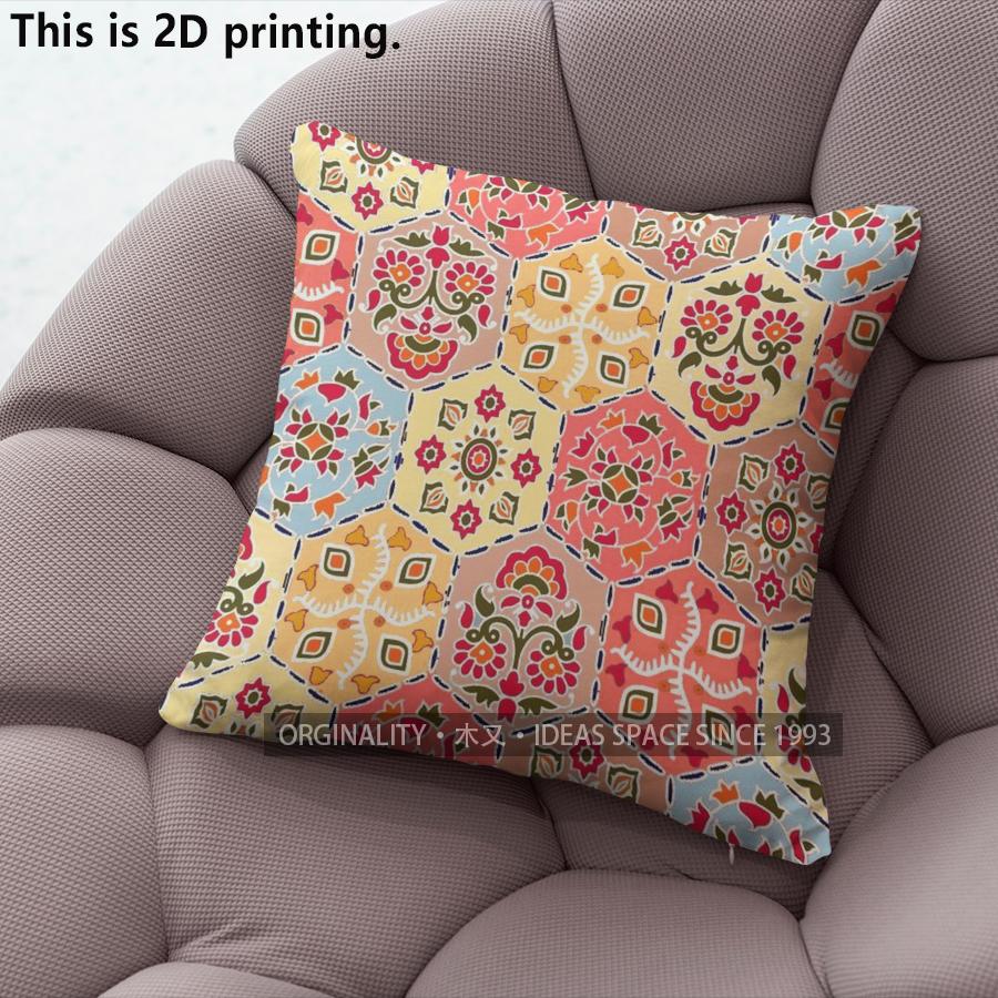 Bohemian Style Vintage Patchwork Pillow Covers Pattern Cushion Cover Suitable For Sofa Bedroom Car Pillow Cover