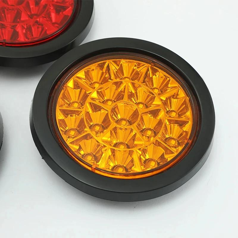 24V Car Tail Light Round Universal LED Signal lamp Truck Side Lights Trailer Night Driving Safety Warning Light Accessories