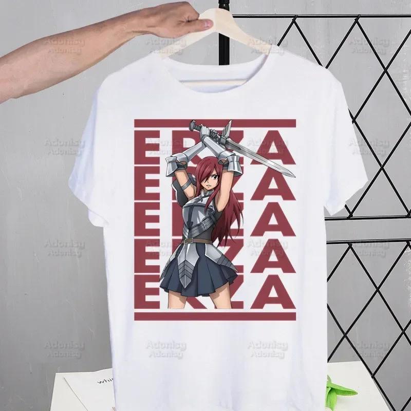 Anime Fairy Tail Kreslený Natsu Erza Gray Lucy Trička Léto Pánské/Dámské Hip Hopové Tričko Streetwear trička Krátký Rukáv Topy