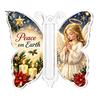 Christmas Keepsake for Money Cash Gift Ornament, 2D Acrylic Butterfly Holder Unique Family Ornament with Clear Compartment Trees, Windows, Doors