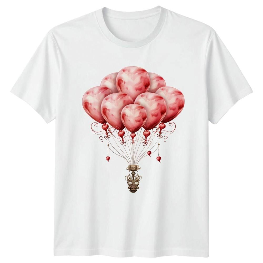 Valentines Day Balloons Hearts Unisexs TShirt Unisexs Tee Graphic Unisex Top S