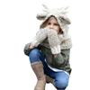 Hut Winter Kinderwollhandschuhe Hut Herren- und Damen Schal Elchgeweih Zweiteilige Kinderbekleidung