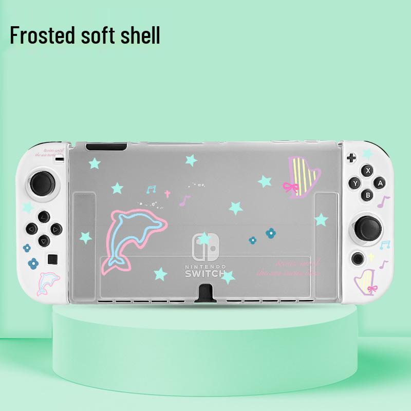 Transparent Frosted Protective Case for Nintendo Switch and Controllers