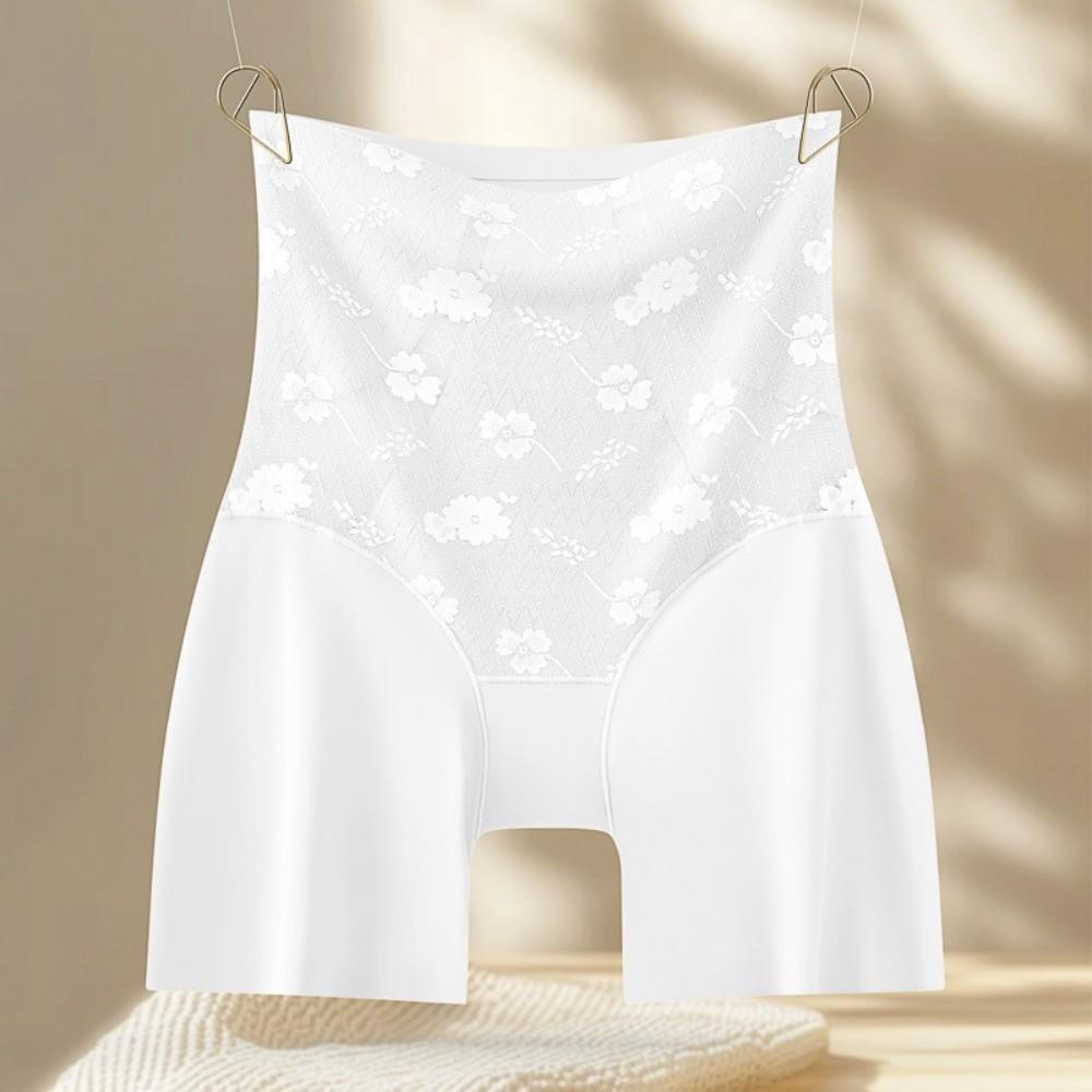 High Waist Postpartum Body Shaper Flowers Seamless Underpants Tummy Control Underwear  Women
