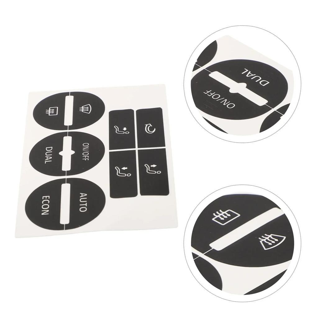 Cars Button Repair Stickers For Mk5 04/05/06/07/08 Center Console AC Climate Control Buttons Worn Repair Kits Decals Stickers