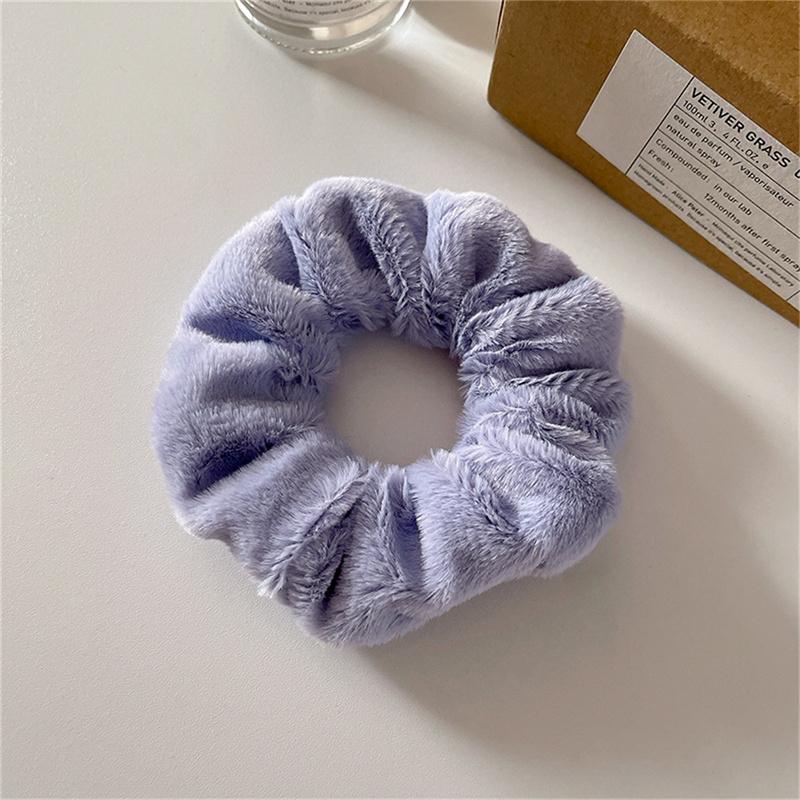 Winter Warme Weiche Haar Scrunchies Frauen Nette Plüsch Elastische Multicolor Gummi