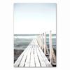 Tropical Summer Sea Landscape  Print Coastal Bridge Grass Canvas Art Painting Seascape Picture Living Room Wall Decoration