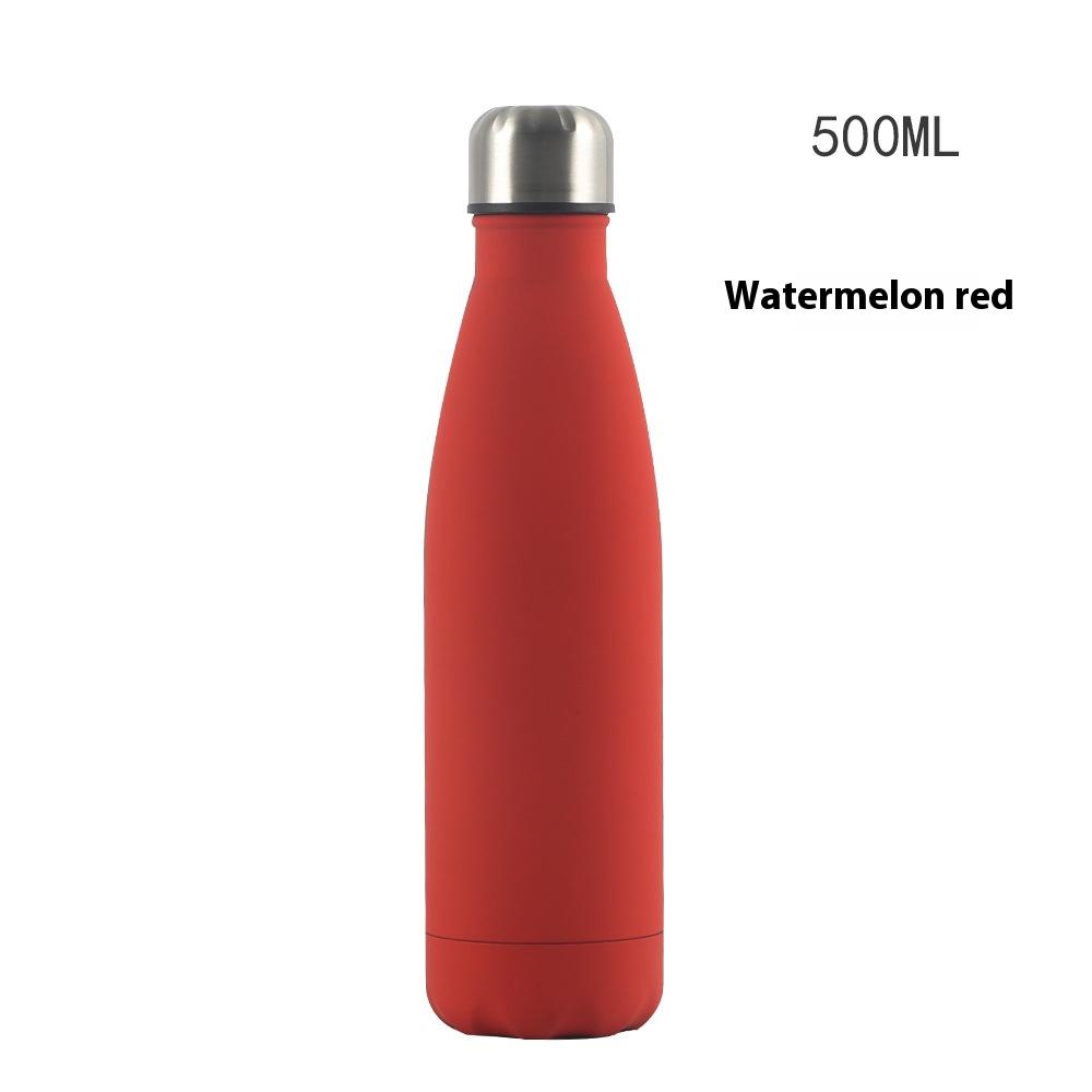 500ml doppelwandiger Edelstahl-Isolierbecher, Cola-Flasche mit großem Fassungsvermögen, Sport-Wasserbecher