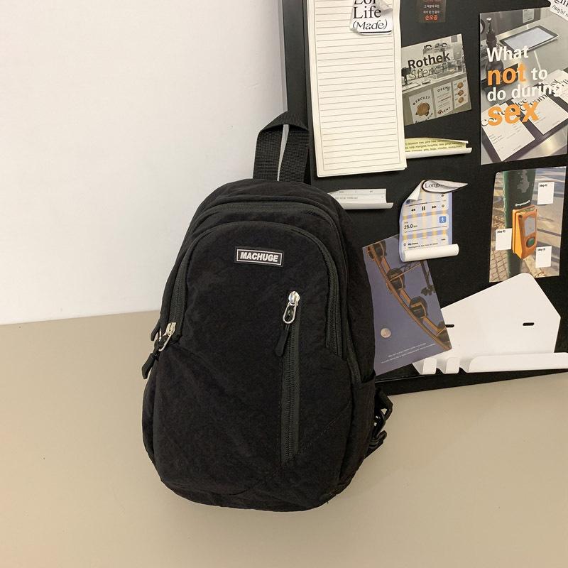 Simple casual breast bag women's trendy brand sports shoulder crossbody small backpack women's versatile large-capacity men's bag