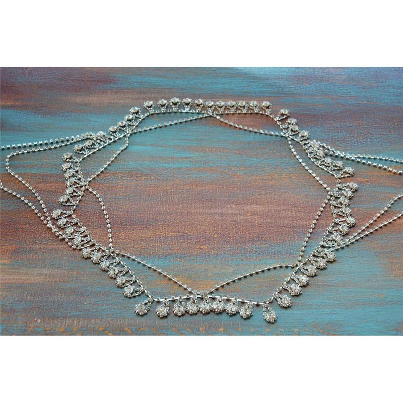 

European And American Multi-Layer Rhinestone Fringed Shoulder Chain, Fashion Party Shiny Crystal Pendant, Shawl Body Chain Accessories