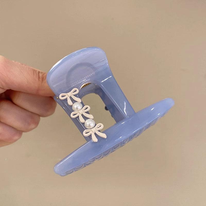Korean Style Polka Dot Bow Shark Hair Clip - Elegant & Versatile