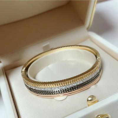Gears Full of Stars Diamond Bracelets with High-end Color Block Diamonds and Men's and Women's Bracelets