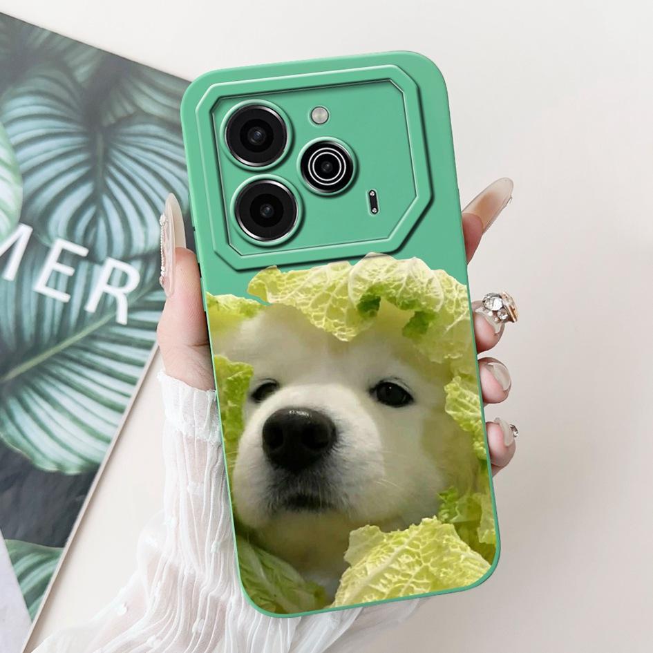 Pova 6 Case For Tecno Pova 6 Pro 5G Silicone Cover Cute Dinosaur Panda Camera Lens Protector Bumper For Tecno Pova6 Pro LI9 Capa