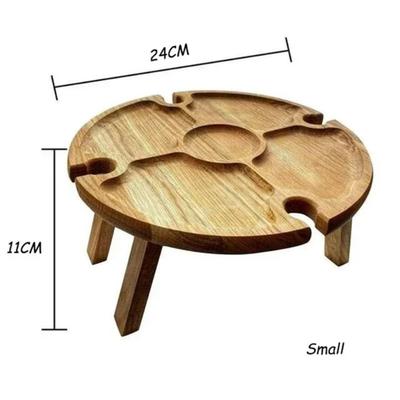 2 In 1 Wooden Outdoor Wine Table Folding Picnic-table with Glass Holder   Rack Picnic    Portable Portable Table