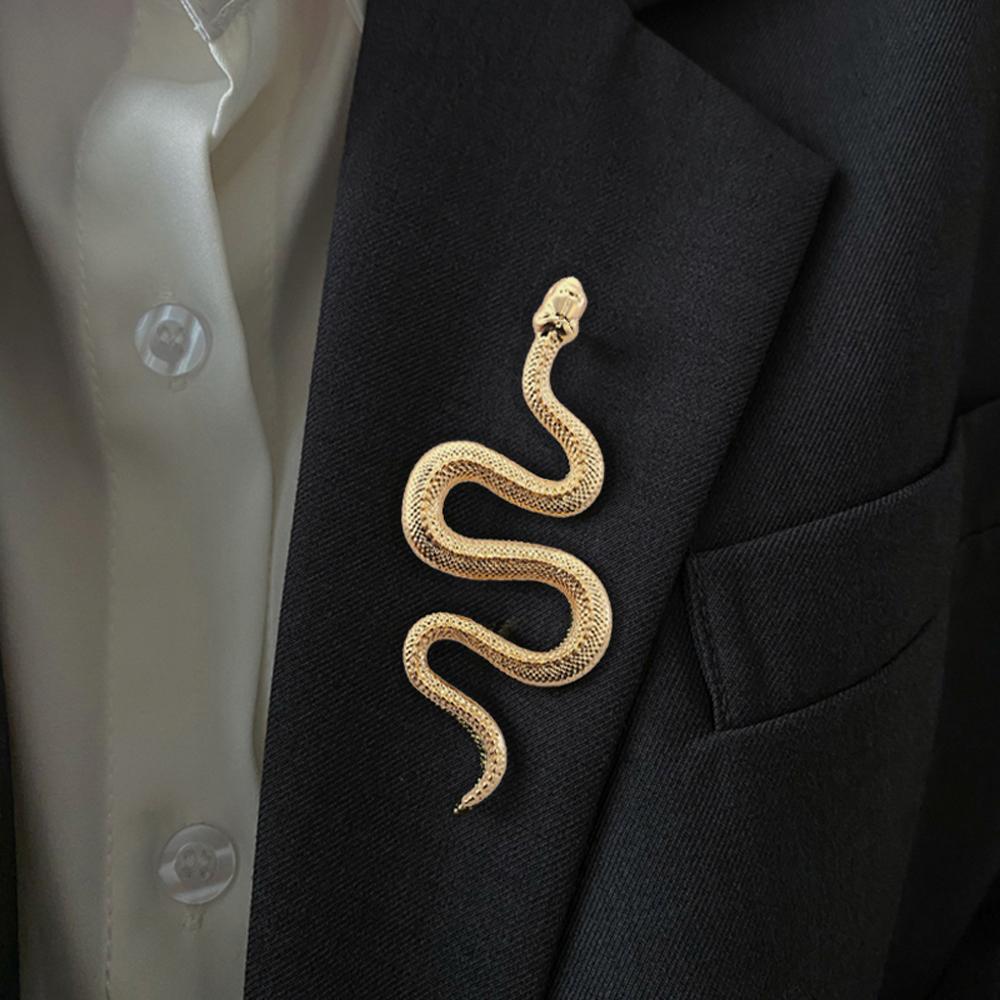 Elegant Gifts Animal Women Metal Trendy Collar Accessories Snake Brooch Pins Badge Fashion Jewelry
