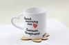 German Shepherd Dog, Alsatian Wolf Dog - cup with a dog, adorable cup with a heart-shaped handle, universal gift from the Art-Dog brand