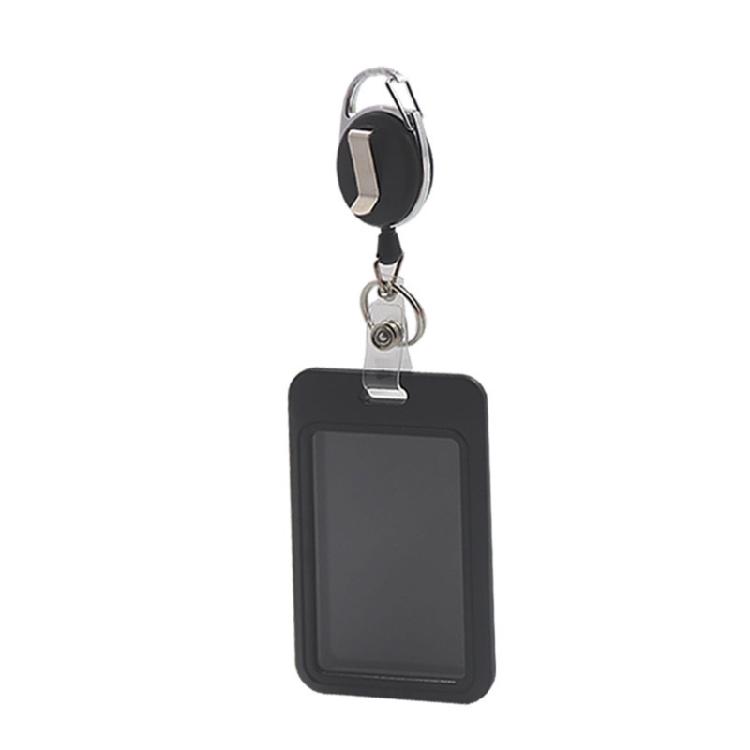 Elegant Vertical ID Badge Holder with Retractable Reel Suitable for Business Professional and Frequent Travelers
