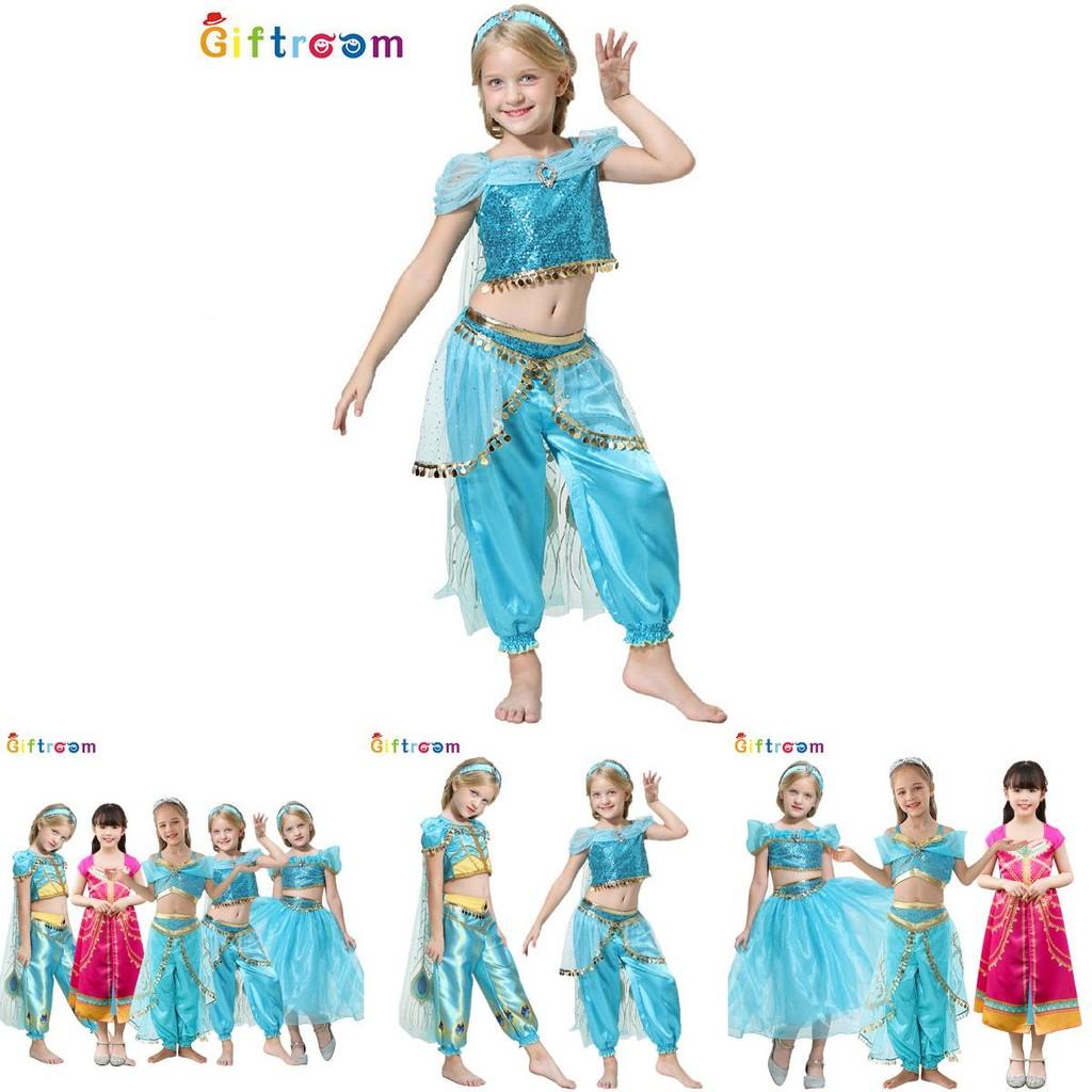 Elegant Arabian Jasmine Princess Costume For Girls Available In Multiple Sizes For Fun Dress Up