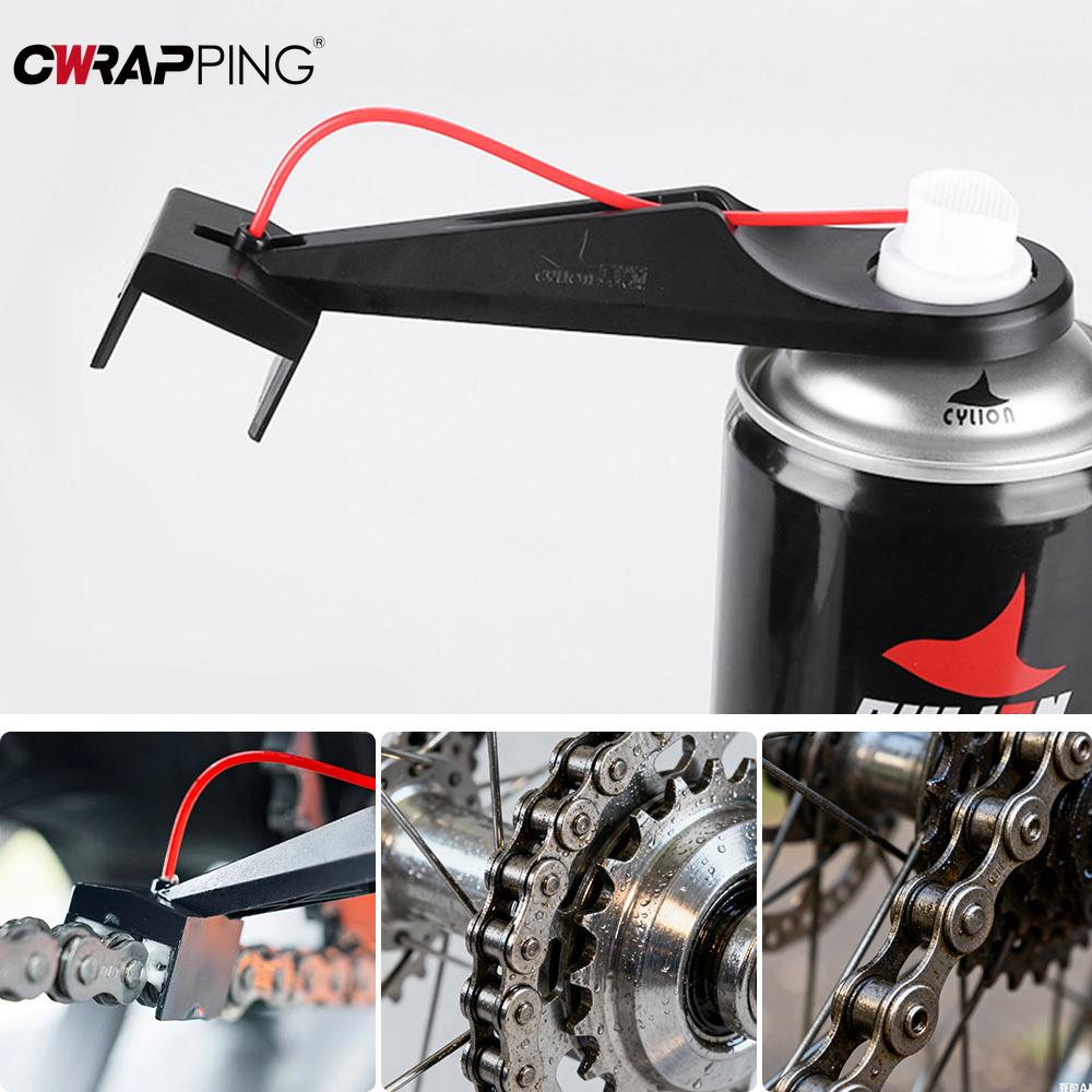 Bicycle Chain Cleaner Motorcycle Maintenance Stand Spray Tool Oiler Gear Lube Accessories Applicator Mess-free Wax Bearing Bike