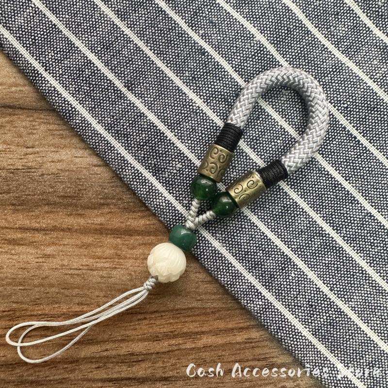 Chinese Style Braid Retro Mobile Phone Chain Women's Lanyard Short Pendant Hanging Decoration Finger Hanging Rope Straps