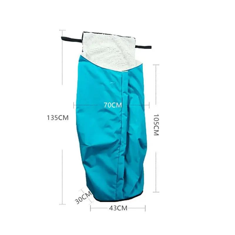 Plush Lined Waterproof Wheelchair Warmer Blanket Cover for Old Man Patients Zipper Wheelchair Cove 132 x 65 cm