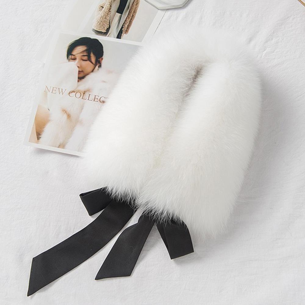 New Winter Neck Warmer Raccoon Fur Collar Fur Scarf Women's Luxury Fur Collar For Coat Fur Hood Decorate Luxury Fur Scarves