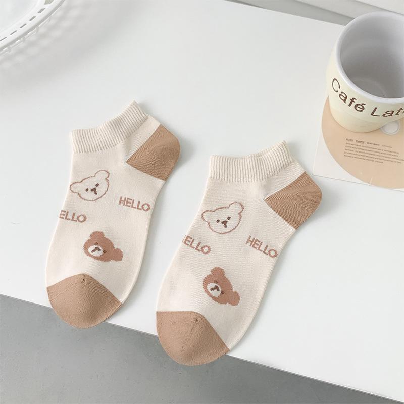 Female Spring and Summer All Fashion Sweet Lovely Cartoon Shallow Mouth Cotton Leisure Socks