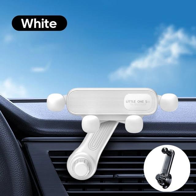New Car Phone Holder Auto Air Vents Clip Mount Stand Extension Rod 360° Rotate Gravity Car Phone Holder Bracket GPS Support