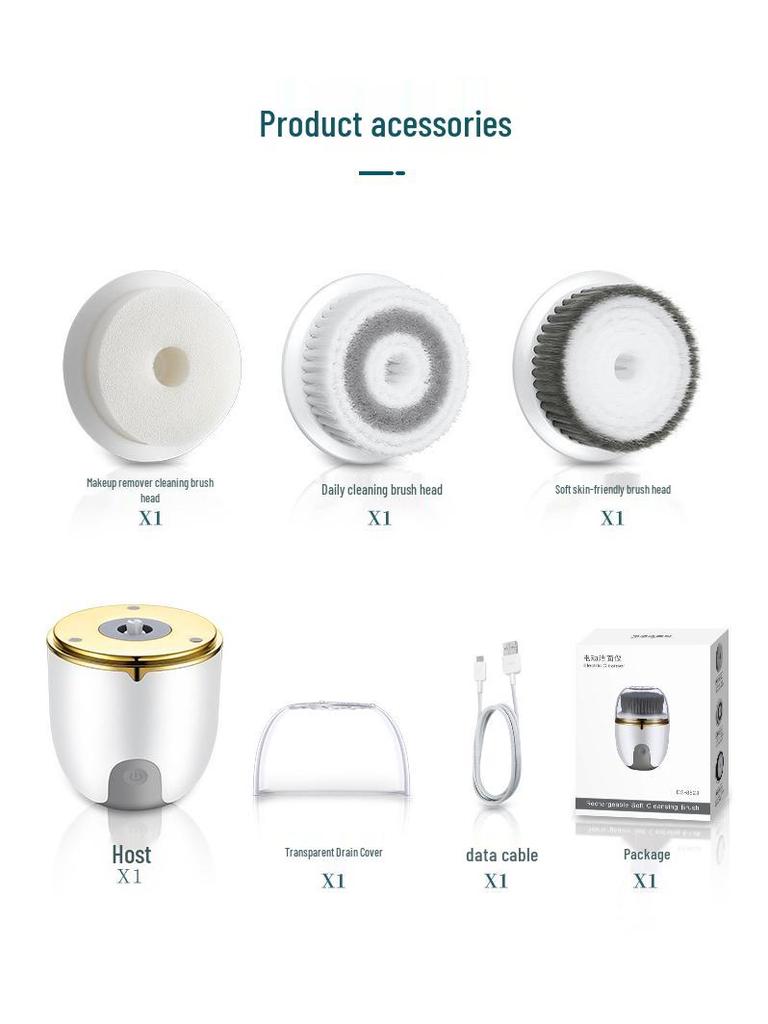 Multifunctional Electric Facial Cleansing Brush - Waterproof & Rechargeable