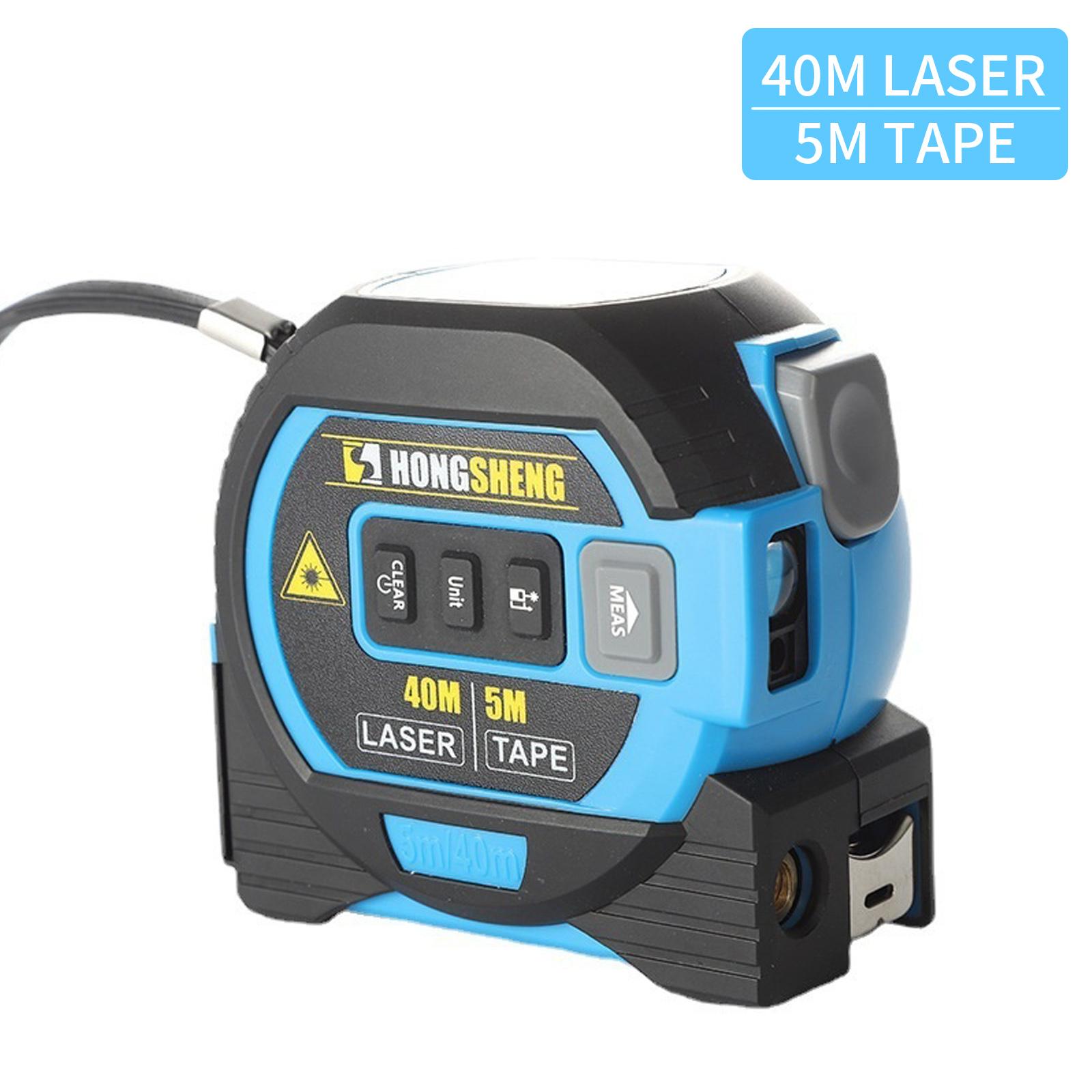 

3 in 1 Laser Rangefinder 5M Tape Measure Ruler LCD Display with Backlight Distance Meter Building Measurement Device Tools