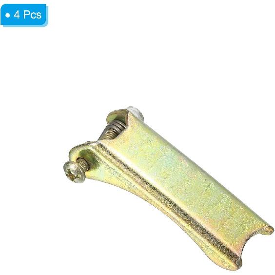 PATIKIL 2.2 Inch Hook Safety Latch Kit, 4 Pack Metal Towing Hitch Replacement for Clevis Hook Trailer, Golden Tone
