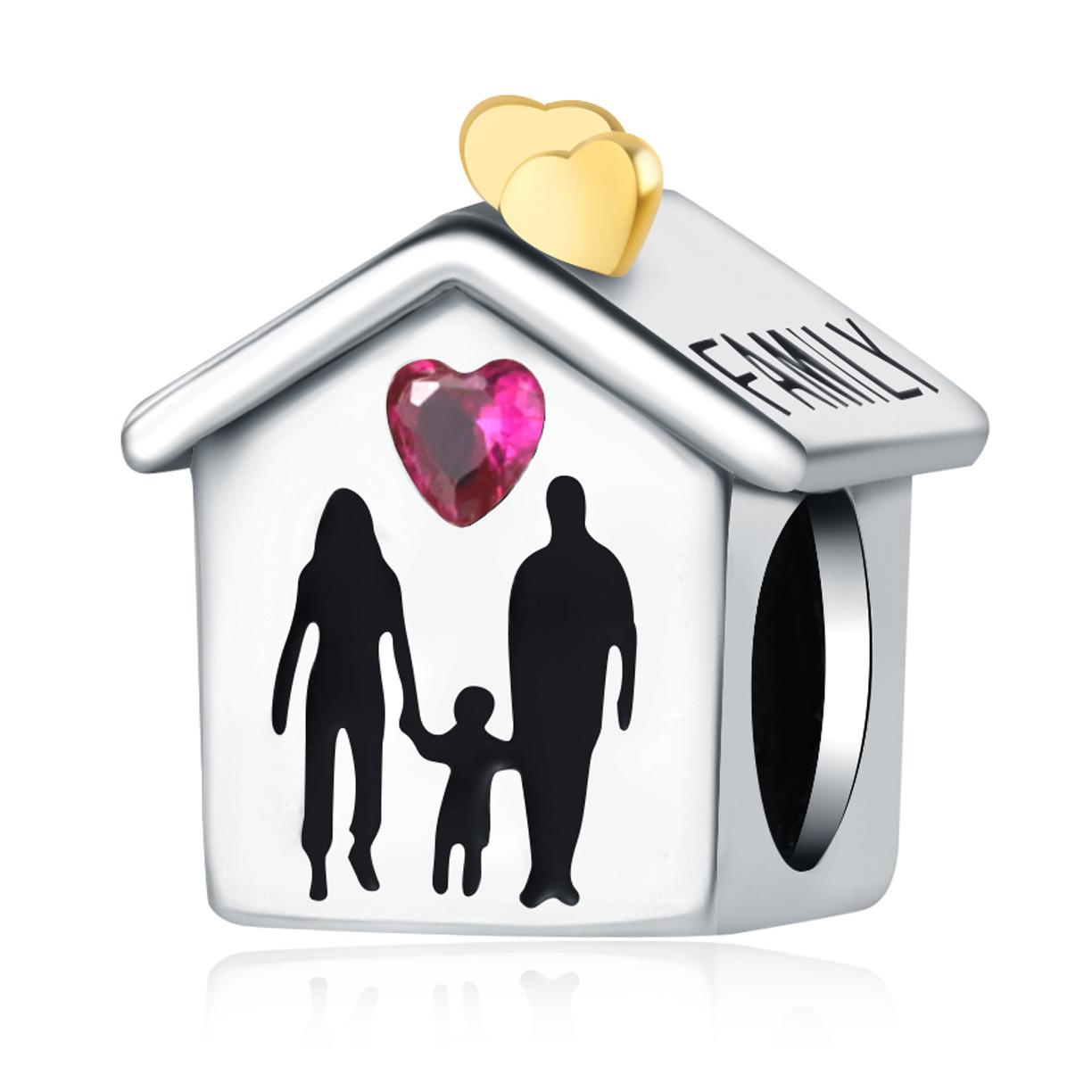 

Bead Components Copper Metal Charm Bead Components Authentic Original Family Dad Mom Heart Bead Components Compatible With Bracelet High Quality Fine