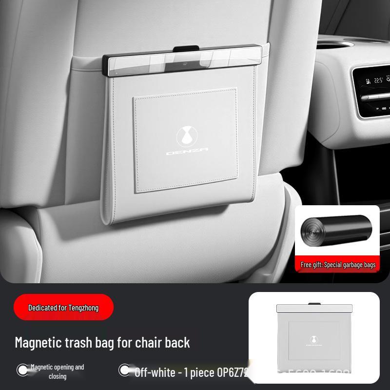 Denza Car Trash Bag: Magnetic, Waterproof Leather Storage for D9/Z9GTN9/N8