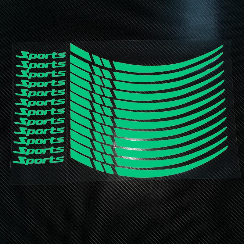 Reflective Sport Wheel Stickers for 18-21 Inch Car/Motorcycle Wheels (J100)