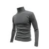 Novo suéter de cashmere de gola alta de cor sólida, suéter slim fit com base, suéter interno quente masculino
