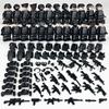24 Building Block Minifigures Black Swat Special Forces Riot Military Scene Boy Toy Pyp