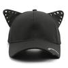 Hut Frühling und Herbst Mode Katzenohren Einfarbig Baseballkappe Outdoor-Sportarten Reise Sonnenschutzkappe