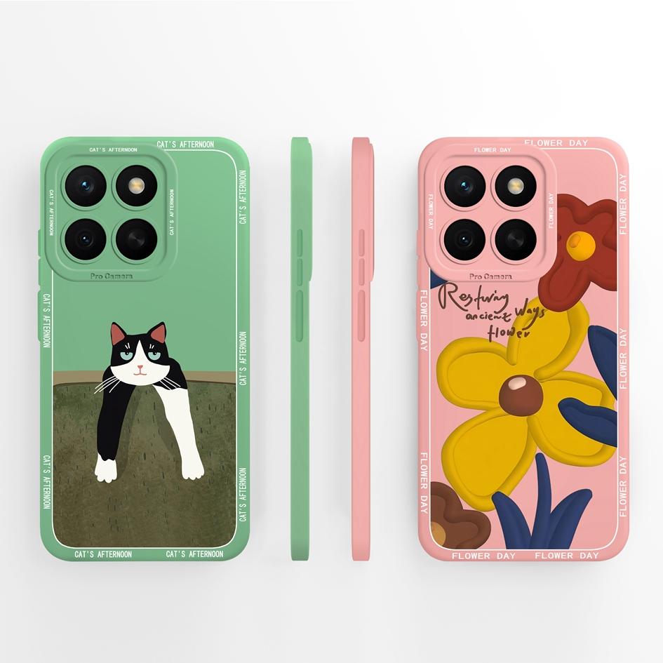 For Huawei Honor X8c 7S 10i 20 20e 30 30S 50 50SE 60SE 70 Lite Pro Plus Phone Case Cute Kitten Soft Silicone Camera Protection Covers For Huawei Shell