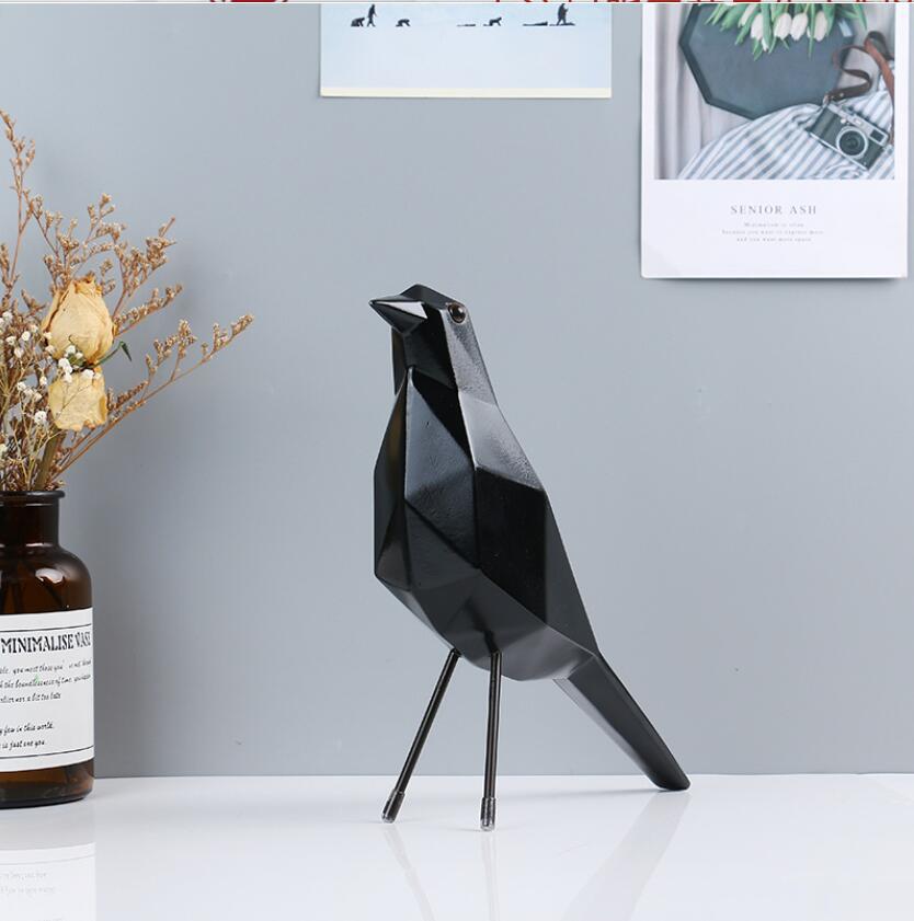 Modern Resin Geometric Eames Birds Peace Dove Ornaments Cafe Bookcase Furnishing Crafts Home Room Table Accessories Decoration